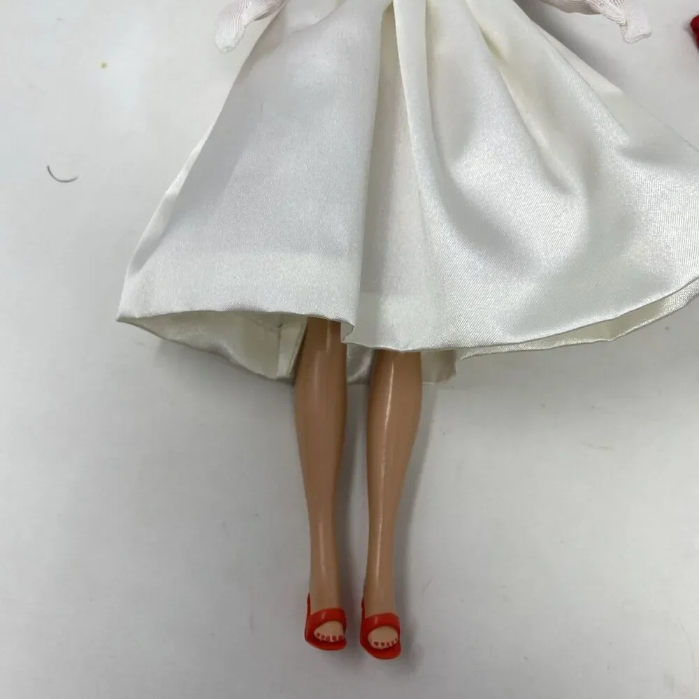 Vintage Brunette Barbie Bubble Cut 1958/1993 Reproduction in Red Velvet Outfit